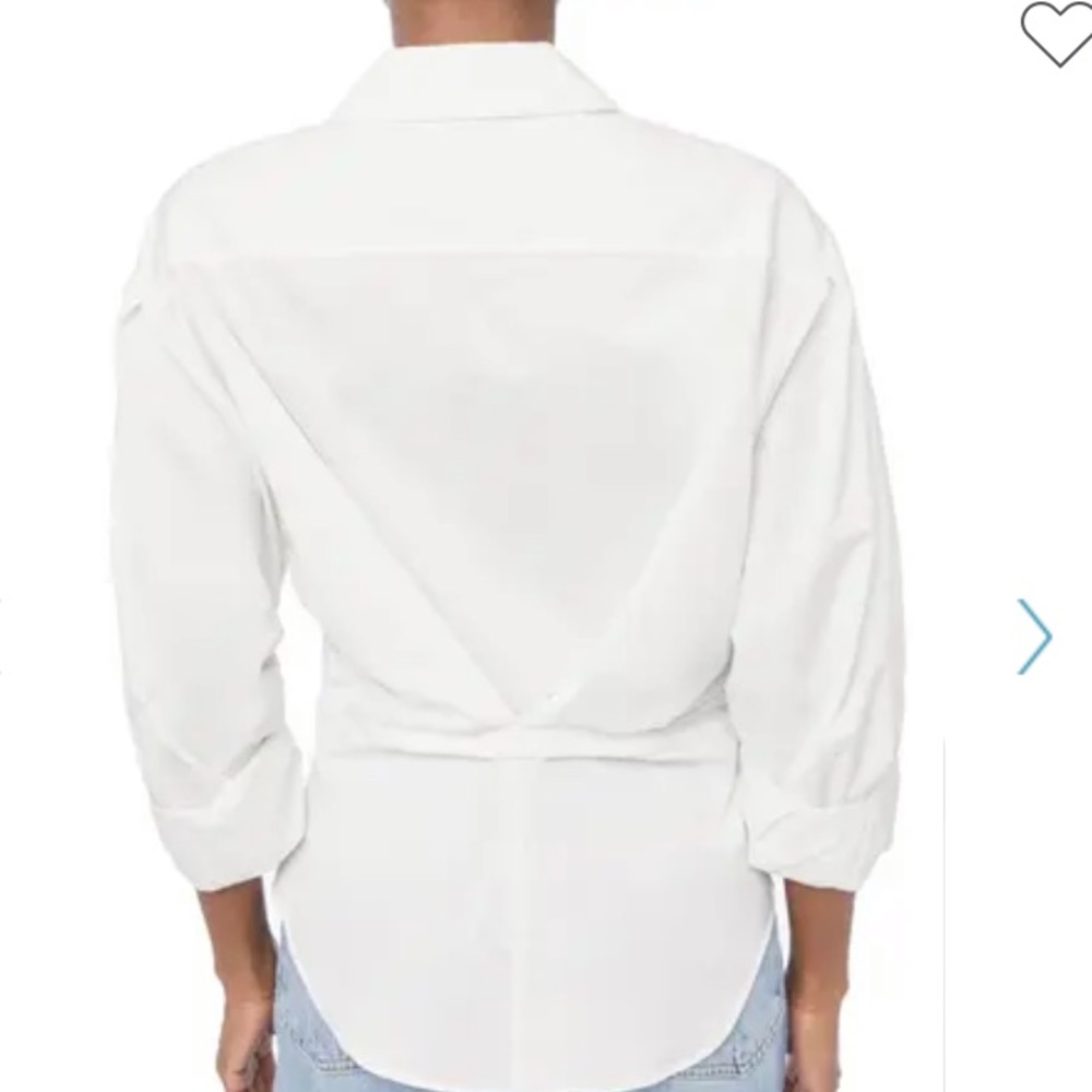 FRAME Geraldine 3/4 Sleeves Ruched Top - Picture 3 of 5